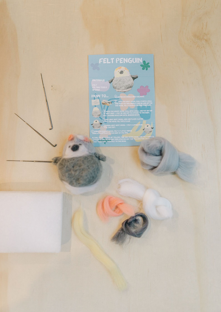 Felted Penguin Kit