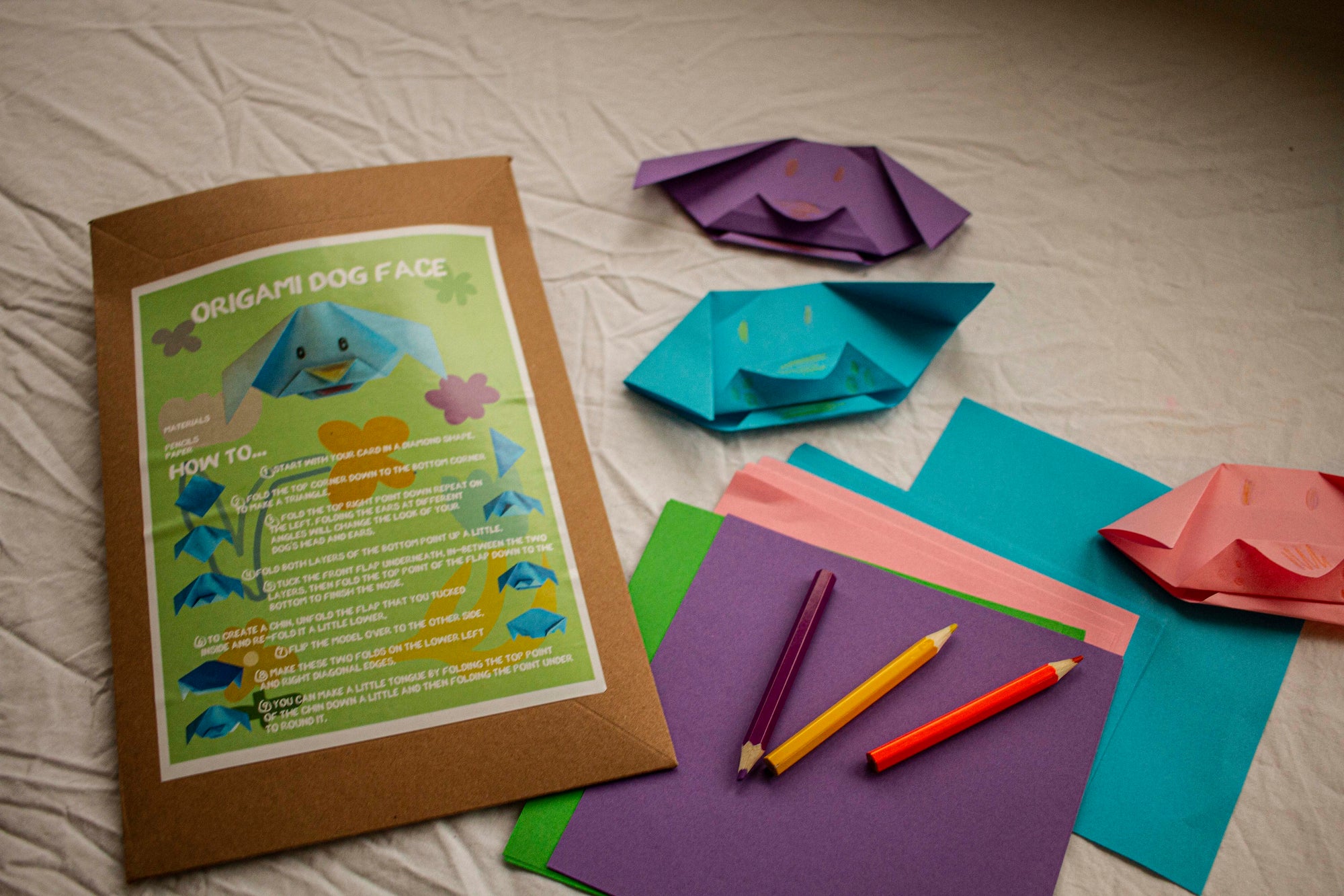 Mini Craft Birthday Kit - Dog Face Origami Kit